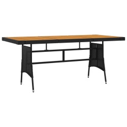 Mobilier à dîner d'extérieur 7 pcs Résine tressée Noir 567926567926