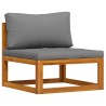 Salon de jardin 3 pcs avec coussins Bois d'acacia solide 567928567928