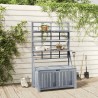 Boîte de rangement avec treillis Gris 99x55x160cm Acacia solide 567929567929