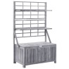 Boîte de rangement avec treillis Gris 99x55x160cm Acacia solide 567929567929