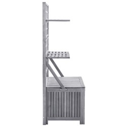 Boîte de rangement avec treillis Gris 99x55x160cm Acacia solide 567929567929