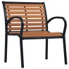Chaises de jardin lot de 2 Acier et WPC Noir et marron 567930567930