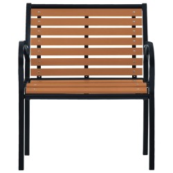 Chaises de jardin lot de 2 Acier et WPC Noir et marron 567930567930