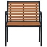 Chaises de jardin lot de 2 Acier et WPC Noir et marron 567930567930