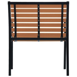 Chaises de jardin lot de 2 Acier et WPC Noir et marron 567930567930