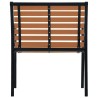 Chaises de jardin lot de 2 Acier et WPC Noir et marron 567930567930