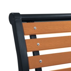 Chaises de jardin lot de 2 Acier et WPC Noir et marron 567930567930