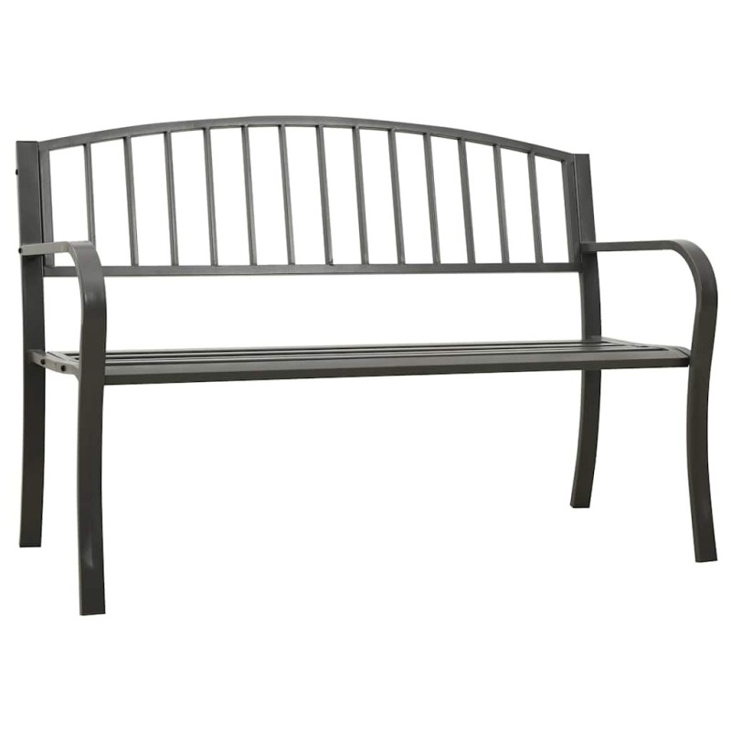 Banc de jardin 125 cm acier gris 567931567931