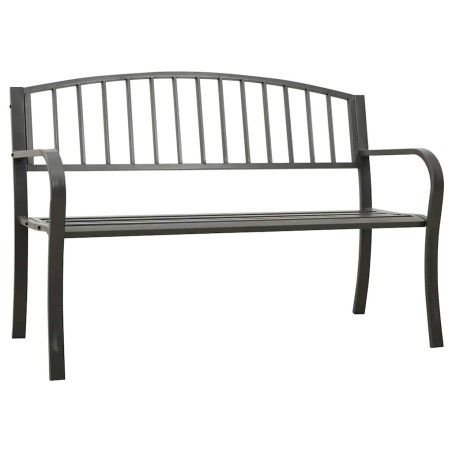 Banc de jardin 125 cm acier gris 567931567931
