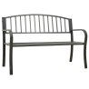 Banc de jardin 125 cm acier gris 567931567931