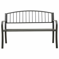 Banc de jardin 125 cm acier gris 567931567931