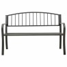 Banc de jardin 125 cm acier gris 567931567931