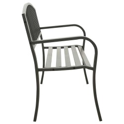 Banc de jardin 125 cm acier gris 567931567931
