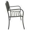 Banc de jardin 125 cm acier gris 567931567931