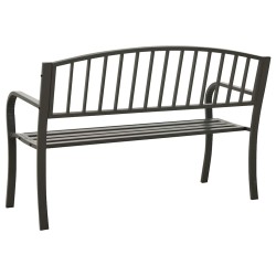 Banc de jardin 125 cm acier gris 567931567931