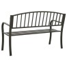 Banc de jardin 125 cm acier gris 567931567931