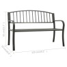 Banc de jardin 125 cm acier gris 567931567931