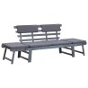 Banc de jardin avec coussins 2-en-1 190 cm Gris Bois d'acacia 567932567932