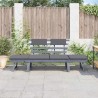 Banc de jardin avec coussins 2-en-1 190 cm Gris Bois d'acacia 567932567932