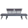 Banc de jardin avec coussins 2-en-1 190 cm Gris Bois d'acacia 567932567932