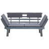 Banc de jardin avec coussins 2-en-1 190 cm Gris Bois d'acacia 567932567932