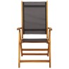Chaises de jardin pliantes lot de 6 acacia massif et textilène 567934567934