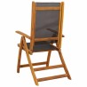 Chaises de jardin pliantes lot de 6 acacia massif et textilène 567934567934