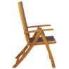 Chaises de jardin pliantes lot de 6 acacia massif et textilène 567934567934