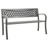 Banc de jardin 125 cm acier gris 567936567936