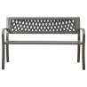 Banc de jardin 125 cm acier gris 567936567936