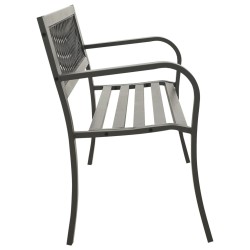 Banc de jardin 125 cm acier gris 567936567936