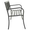 Banc de jardin 125 cm acier gris 567936567936