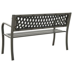 Banc de jardin 125 cm acier gris 567936567936