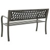 Banc de jardin 125 cm acier gris 567936567936
