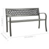 Banc de jardin 125 cm acier gris 567936567936
