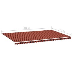 Tissu de remplacement pour auvent Orange et marron 6x3,5 m 567938567938