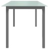 Table de jardin Gris clair 190x90x74 cm Aluminium et verre 567945567945