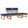 Banc de jardin avec coussins 2-en-1 190 cm Bois solide d'acacia 567950567950