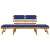 Banc de jardin avec coussins 2-en-1 190 cm Bois solide d'acacia 567950567950
