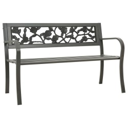 Banc de jardin 125 cm acier gris 567952567952
