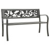 Banc de jardin 125 cm acier gris 567952567952