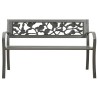 Banc de jardin 125 cm acier gris 567952567952