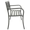 Banc de jardin 125 cm acier gris 567952567952