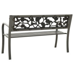 Banc de jardin 125 cm acier gris 567952567952