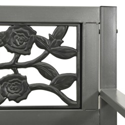 Banc de jardin 125 cm acier gris 567952567952