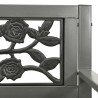Banc de jardin 125 cm acier gris 567952567952