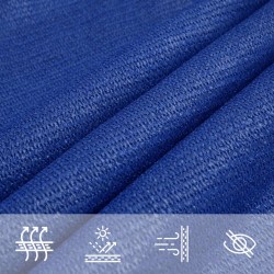 Voile d'ombrage 160 g/m² triangulaire bleu 5x5x6 m PEHD 567956567956
