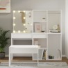 Ensemble de coiffeuse avec LED Blanc Bois d'ingénierie 567963567963