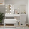 Ensemble de coiffeuse avec LED Blanc Bois d'ingénierie 567963567963