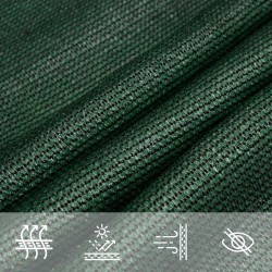 Voile d'ombrage 160 g/m² triangulaire vert foncé 6x6x6 m PEHD 567976567976